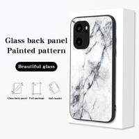 Étui de téléphone pour OnePlus ACE 6 ACE6 5G, coque arrière en TPU souple avec cadre en verre trempé à motif marbré