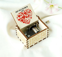 Boîte à musique en bois à remonter pour la Saint-Valentin, cadeau écologique et mélodique en forme de dessin animé pour elle/lui, souvenir artisanal pour un anniversaire