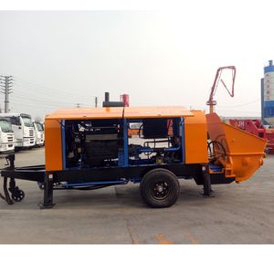 Pompe à béton hydraulique à télécommande JIUHE économique 80 avec remorque pour la construction - Product Image 6