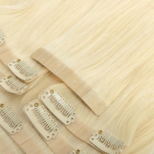 Extensiones de Cabello Humano Remy 100% Vietnamita al por Mayor de Marca Privada, Invisibles, con Empaque Personalizado, Doble Trama y Clips de Acero Inoxidable - Product Image 3
