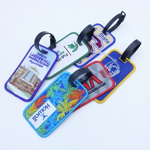 Etiqueta de equipaje personalizada al por mayor con diseño marino, tarjeta de identificación, etiqueta de equipaje bordada con puntada de aguja para hotel y aeropuerto - Product Image 2