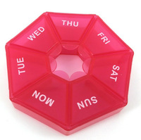 Boîte de rangement hebdomadaire 7 compartiments pour contraceptifs, pliable en PP, multifonctionnelle, colorée, pour voyage en extérieur