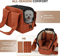 Sac de transport pour chien et chat, sac fourre-tout souple pour animaux de compagnie avec grandes poches, sac de transport pliable pour chiot avec petit coussin