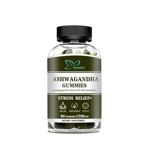 Venta caliente 1500mg Ashwagandha Root Gummy Ashwagandha Gummies con Withanolides Mejorar el sueño Reducir el estrés Sabor a fresa - Product Image 1