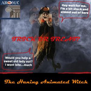 ของตกแต่งปาร์ตี้ฮาโลวีน แม่มดแขวนติดผนังขี่ไม้กวาดเตะขา สำหรับบ้านผีสิง อุปกรณ์ประกอบฉากฮาโลวีน - Product Image 4