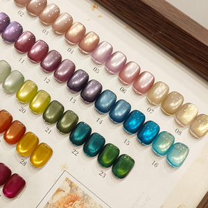 AILANUO 36 Colors Chrome <b>Cat</b> Eye Gel Polish Set Non Wipe <b>Cat</b> Eye <b>Top</b> Coat Gel Nail Polish TPO/Hema Free OEM ODM Nails - Product Image 4