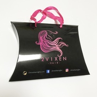 Lps — boîte d'oreillers, Logo personnalisé imprimé, luxe, lots de 3 extensions de cheveux, oreiller avec poignées