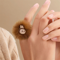POPMART auténtico Original LABUBU pompón anillo cálido esponjoso vacaciones serie acción coleccionable juguetes regalo para niños y niñas
