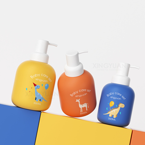 Bouteilles de shampooing pour bébé personnalisées XINGYUAN de 300 ml, bouteilles de gel douche pour le corps, soins de la peau, bouteille de lotion en plastique PET avec pompe - Product Image 2