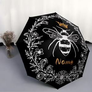 1 Parapluie Personnalisé avec Nom de <span class=keywords><strong>Reine</strong></span> <span class=keywords><strong>Abeille</strong></span>, Sans Minimum de Commande, Motif Floral, Impression UV, Commande Unique, Payung Personnalisé - Product Image 3