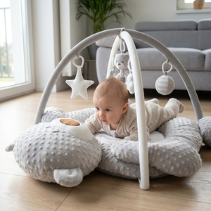 <span class=keywords><strong>Tapis</strong></span> d'éveil <span class=keywords><strong>de</strong></span> luxe gris en minky pour bébé, <span class=keywords><strong>tapis</strong></span> <span class=keywords><strong>de</strong></span> jeu rembourré en forme d'ours en peluche, centre d'apprentissage sensoriel <span class=keywords><strong>de</strong></span> style nordique, cadeau pour nouveau-né - Product Image 5