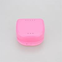 Boîte de rangement pour prothèses dentaires de grande taille personnalisée avec logo, en plastique, pour protège-dents, crochets, conteneur avec trous d'aération, boîte de protection pour fausses dents