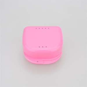 กล่องเก็บฟันปลอมขนาดใหญ่แบบกำหนดเองได้ กล่องพลาสติกใส่เครื่องมือป้องกันฟัน พร้อมตะขอ ช่องระบายอากาศ กล่องป้องกันฟันปลอม - Product Image 2