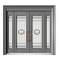 Puerta de Entrada de Alta Seguridad de Aleación de Zinc con Diseño Personalizado Único, Puerta Zamak de Fábrica para Villa, Resistente al Fuego, Estilo Caribeño