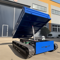 Kostenloser Versand 1-Tonnen-Raupenlader Mini-Baggerlader mit Fernbedienung Landwirtschaftlicher Lastentransporter und 1 Jahr Garantie