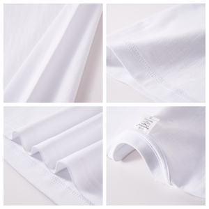 Kaus polos katun kelas berat Premium polos untuk cetakan kustom grosir kaus pria ukuran besar - Product Image 5