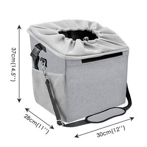 Bolsa de Transporte para Mascotas, Cesta para Bicicleta, Mochila de Transporte para Perros y Gatos con Bolsillos Laterales Grandes y Correa de Hombro Acolchada - Product Image 2