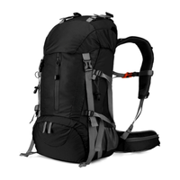 Sac à dos de randonnée imperméable en polyester 50L avec housse de pluie pour le trekking, le camping et l'alpinisme – Indispensable pour les voyages en plein air