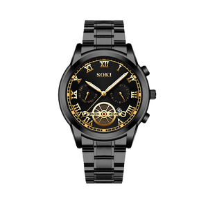 Men's Three-Eye Calendar Wristwatch Business Quartz <b>Watch</b> - Product Image 2
