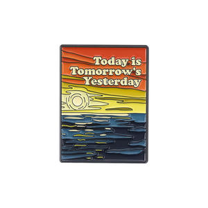 Lo scenario personalizzato del mare di oggi è domani <span class=keywords><strong>ieri</strong></span> spilla con lettere e spilla in smalto - Product Image 2