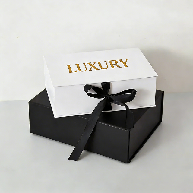 Customized Luxury Rigid Boxes Folding Magnetic Box With Ribbon Factory Direct Custom Logo for Holiday/Present/Corporate