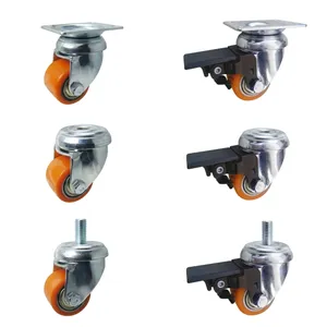 Best selling silent roller smoothly 1.4 inch 35 mm bolt hole casters swivel casters heavy duty PU furniture Caster