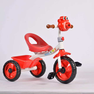 Tricycle pour enfant gris avec pédales et barre de poussée pour les enfants de 2 à 6 ans - Product Image 3