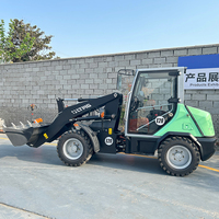 Cinese nuovo caricatore elettrico 1.2ton 1200kg alimentato a batteria elettrico multifunzione piccolo caricatore con cabina