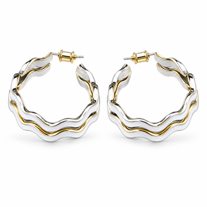Orecchini a Goccia con Effetto Ondulato per Donne, Design Versatile, Gioielli di Tendenza - Product Image 1