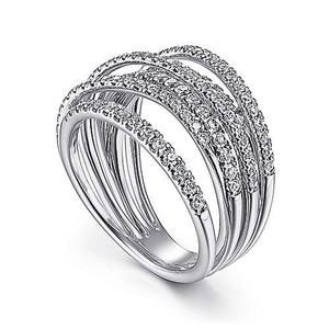 F1739 Luxury Silver Diamond <b>Rings</b> <b>For</b> <b>Women</b> Round Brilliant Cut Natural G Color Wedding Jewelry Stackable Band <b>Ring</b> <b>Set</b> - Product Image 4