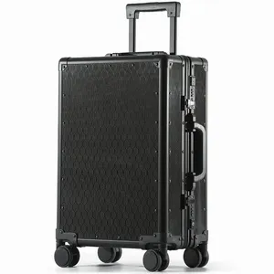 Chinese wholesale suitcase set hot sale pilot bag abs+pc luggage sets wrap angle valise 20/22/24/26 inch bagage 1 set suit case