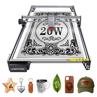 Machine de gravure laser de bureau 20W 4080 à prix de gros pour cuir, verre, cristal, bois, acrylique, plastique