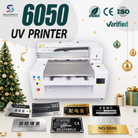 Printer UV Flatbed 6050 CMYK Tinta Putih untuk Papan Nama Pintu, Papan Nama Kantor, Pencetakan Kustom, Usaha Kecil, Langsung dari Pabrik, Grosir CE