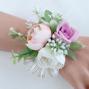 Directo <span class=keywords><strong>de</strong></span> fábrica personalizado <span class=keywords><strong>ramillete</strong></span> boda flor broche Rosa flor seca púrpura <span class=keywords><strong>ramillete</strong></span> boda ramilletes - Product Image 4