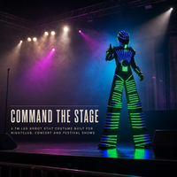 Costume de robot sur échasses lumineux à LED, armure illuminée en EVA, casque intégral, pour spectacle de danse et événement scénique