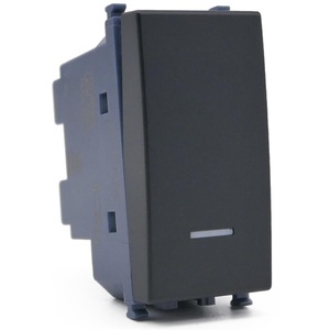 Invertisseur monophasé avec voyant lumineux noir compatible avec Vimar Arke - Product Image 1