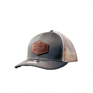Richardson 112 Trucker Custom Leather <b>Patch</b> Hat Debossed Heat Pressed Stylish for Fashion Beach Outdoor Cycling Use Personalized - Product Image 1