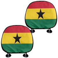 Lot de 2 housses de repose-tête de voiture imprimées par sublimation, protection durable en polyester pour appuie-tête de voiture, vente en gros