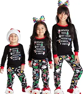 De Kinderen Plaats Familie Bijpassende Kerstvakantie Pyjama Sets Goede Pasvorm 100% Katoen Volwassen Grote Kid Peuter Baby