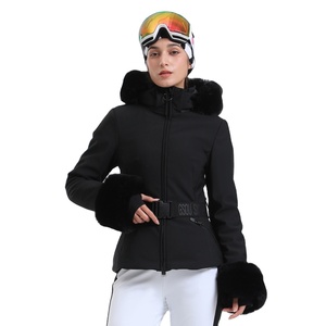 Nouvelle combinaison de <span class=keywords><strong>ski</strong></span> pour femme, hiver, à capuche, 100% polyester, fermeture éclair, chaude, coupe ajustée, double épaisseur, coupe-vent, imperméable, pour températures extrêmes, <span class=keywords><strong>pantalon</strong></span> - Product Image 1