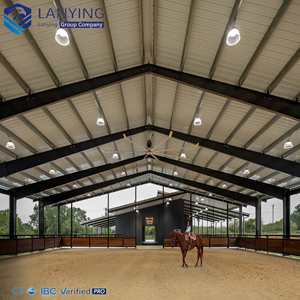โรงม้าโครงเหล็กสำเร็จรูป อาคารโครงสร้างเหล็ก สนามขี่ม้าในร่มสำหรับขาย - Product Image 1