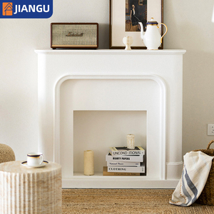 Mobile TV Moderno Europeo/Americano con Caminetto Elettrico Integrato in MDF, Mobile Decorativo con <span class=keywords><strong>Simulazione</strong></span> Legno - Product Image 5