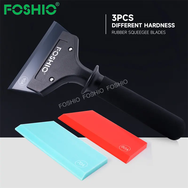 Foshio produk pewarna mobil pengeruk karet air Windows warna dengan alat Logo Squeegee