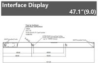 Soporte de Pared para Pantalla Larga, Barra Extensible para Exhibición en Bordes, Monitor LCD Digital para Publicidad en Centros Comerciales y Tiendas