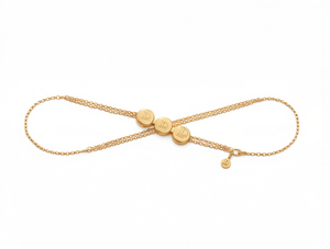 Catena da vita in lega d'acciaio placcata oro con logo D per donna, uso quotidiano - Product Image 1