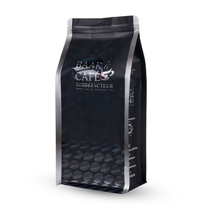 Custom Bags 340G Side Gusset Moisture Proof Coffee Packing Pouch Flat Bottom Coffee Bean Packaging Bags