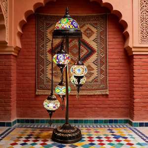 Lámpara de Pie Turca Hecha a Mano de Marrakech, Lámpara de Pie Marroquí, Lámpara de Pie <span class=keywords><strong>Bohemia</strong></span> para Decoración del Hogar, Sala de Estar - Product Image 1