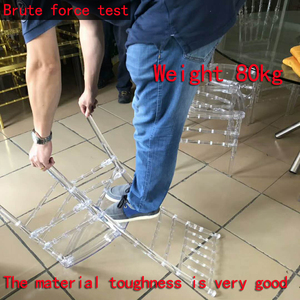 Sedia Napoleone Trasparente Nera in Resina, Sedia per Banchetti per Matrimoni ed Eventi, Sedie in Acrilico Trasparente per Hotel - Product Image 3