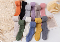 Chaussettes d'hiver chaudes et douillettes en peluche épaisse, respirantes, à motif de Noël, écologiques, pour la maison, vente en gros