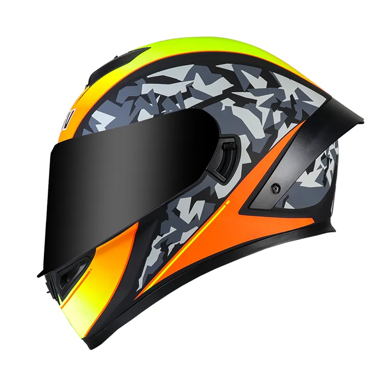 High-end Quality Full Face Graphic Helmet in Matt Black Grey predator motorcycle helmet